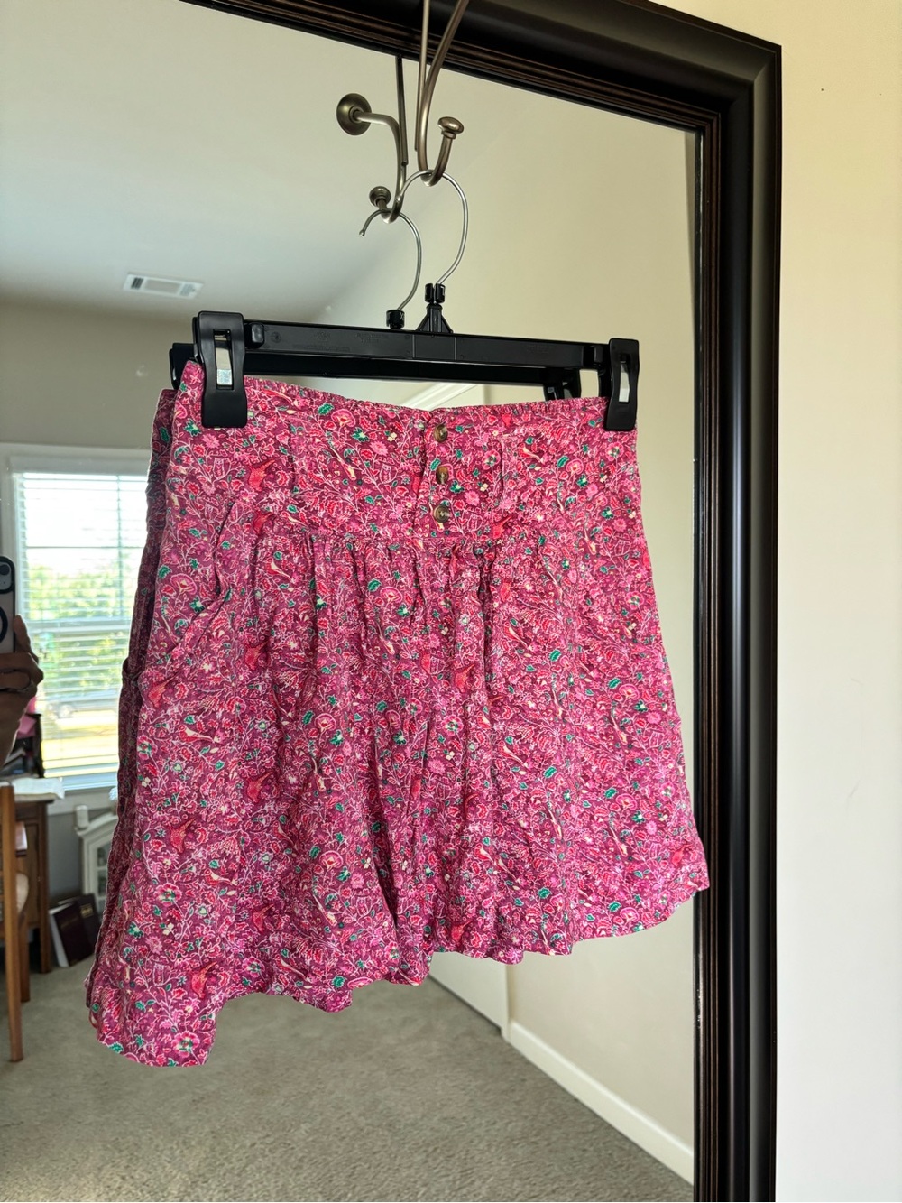 American Eagle Outfitters Pink Floral Mini Skirt